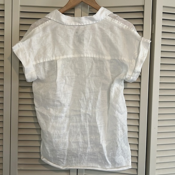 Gap 100% Linen white top - Picture 4 of 4